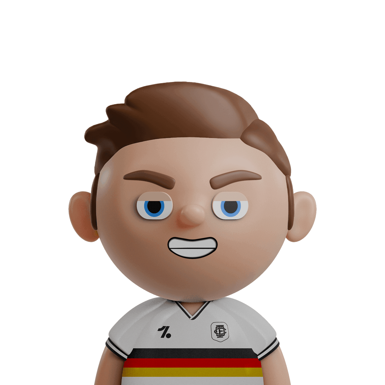 Cartoon Havertz in white German kit